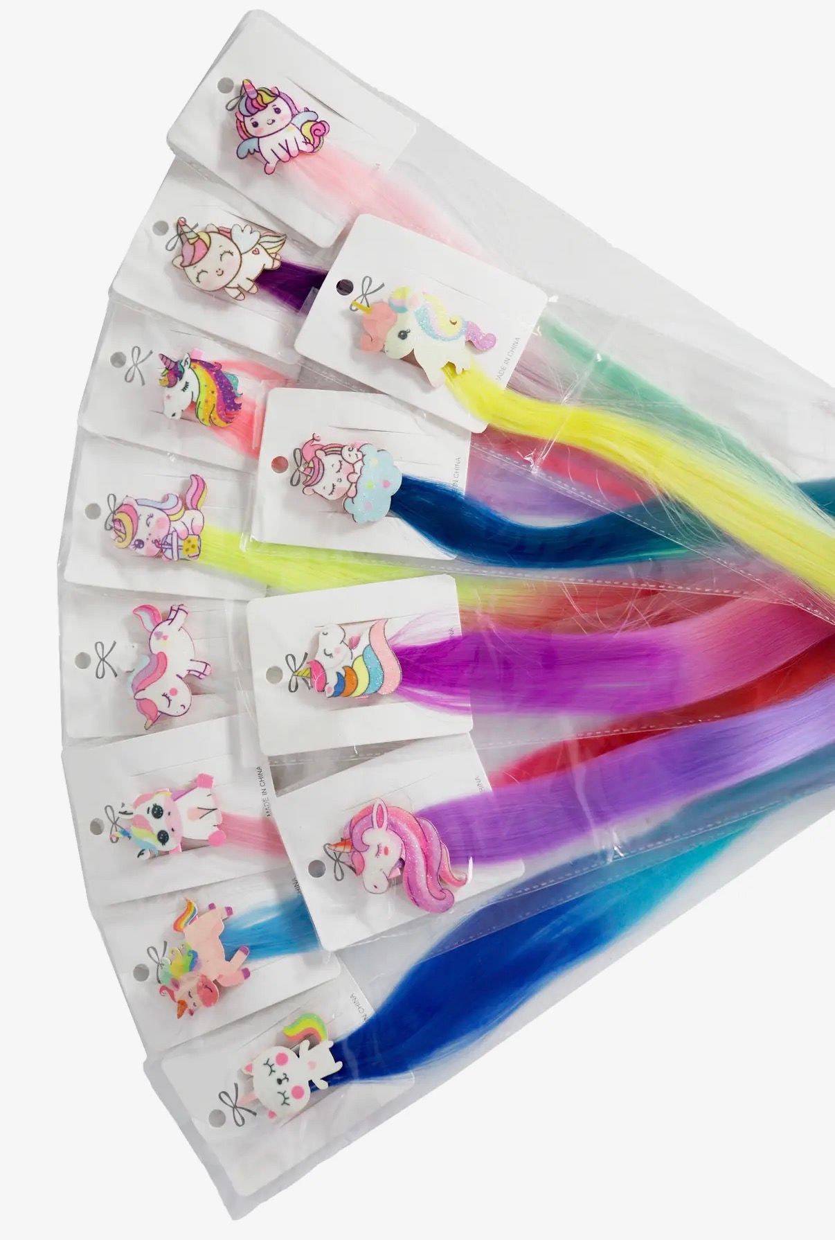 Clip On Unicorn Hair Extensions