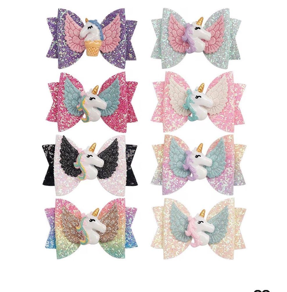 Unicorn Glitter Hair Clip