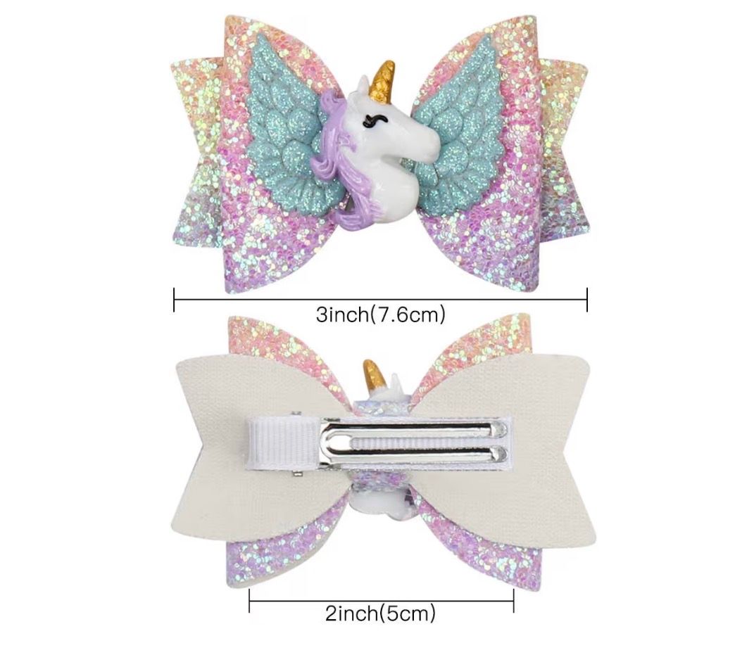 Unicorn Glitter Hair Clip
