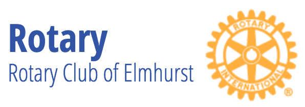 A logo for the rotary club of elmhurst