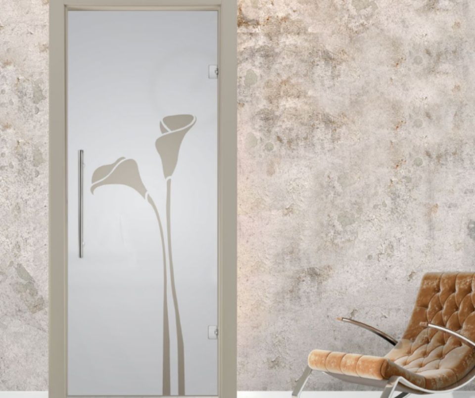 Porta di design con fiore