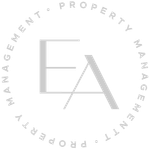 A logo for a company called ea property management