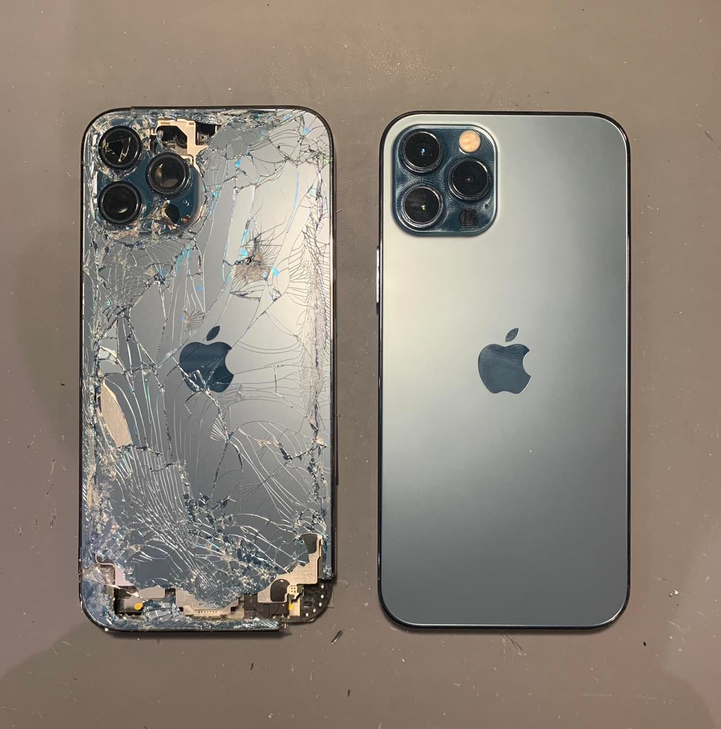 Two I Phones, One with A Shattered Back, the Other Intact — DevicePro - Phone & Tablet Specialist In Cannonvale, QLD