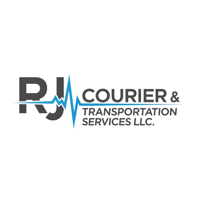 Logo for RJ Courier & Transportation Services LLC: gray 