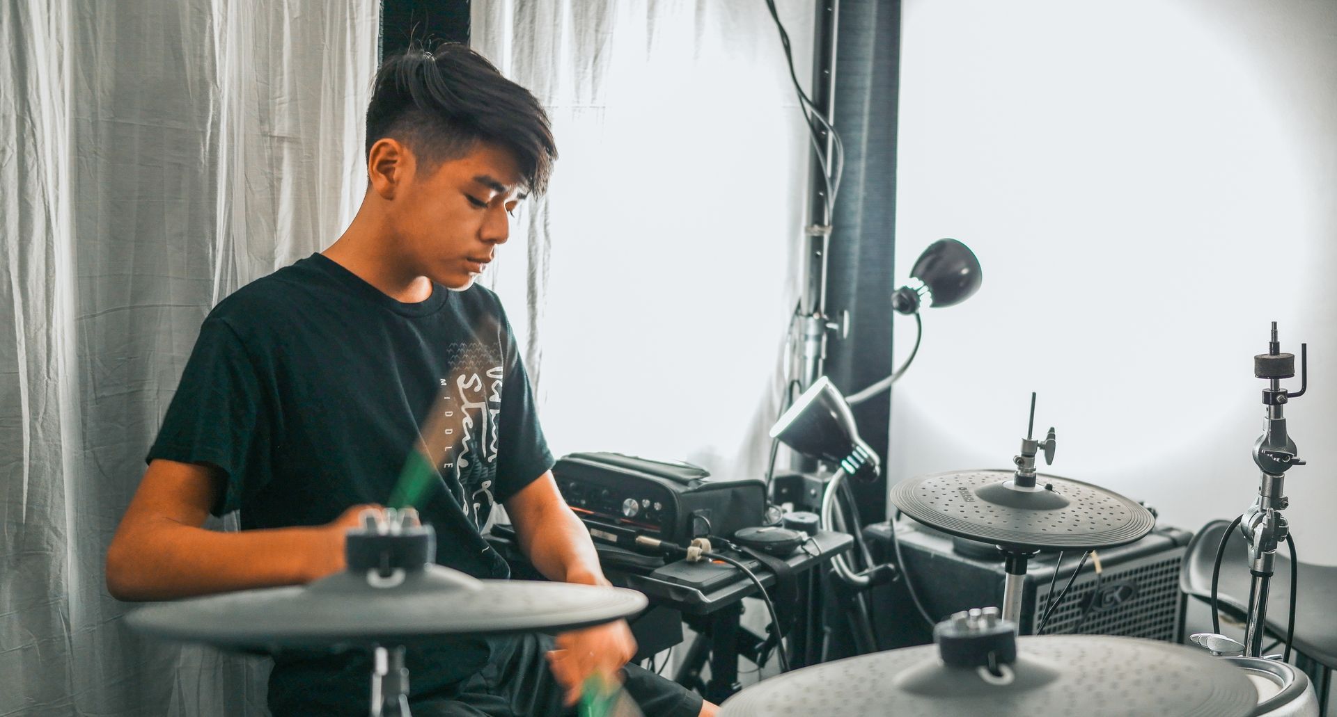 Boy Playing Drums — Pearl City, HI — Hawaii Musicworks Boy Playing Drums — Pearl City, HI — Hawaii Musicworks — Aiea — Kapolei — Ewa Beach — Honolulu — Wahiawa — Waipahu — Mililani