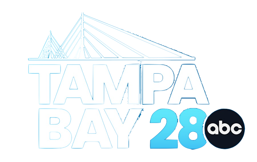 Tampa Bay ABC 28 logo with a bridge illustration in light blue and white text.