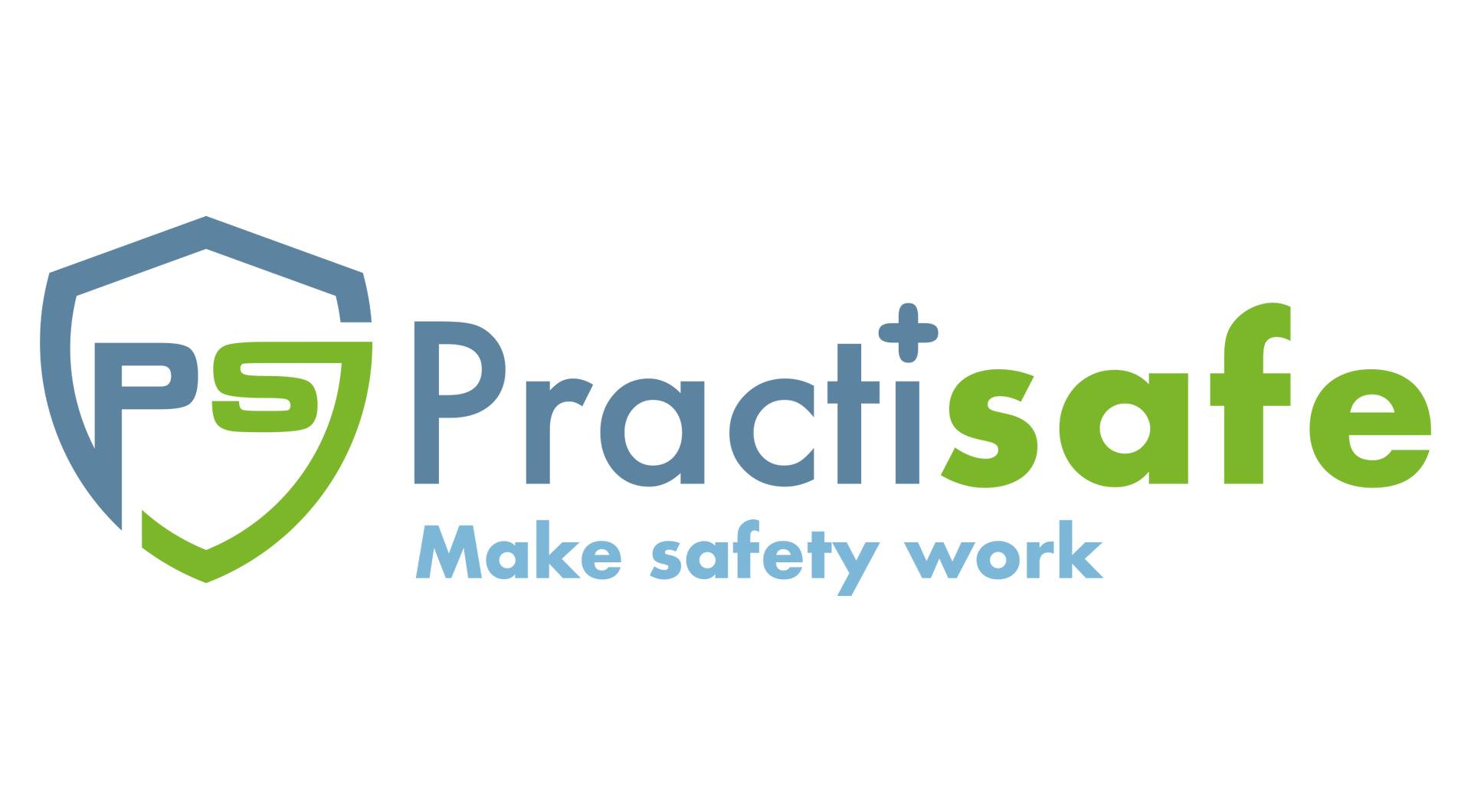 Een logo voor ps practisafe, een bedrijf dat veiligheid in de praktijk brengt.