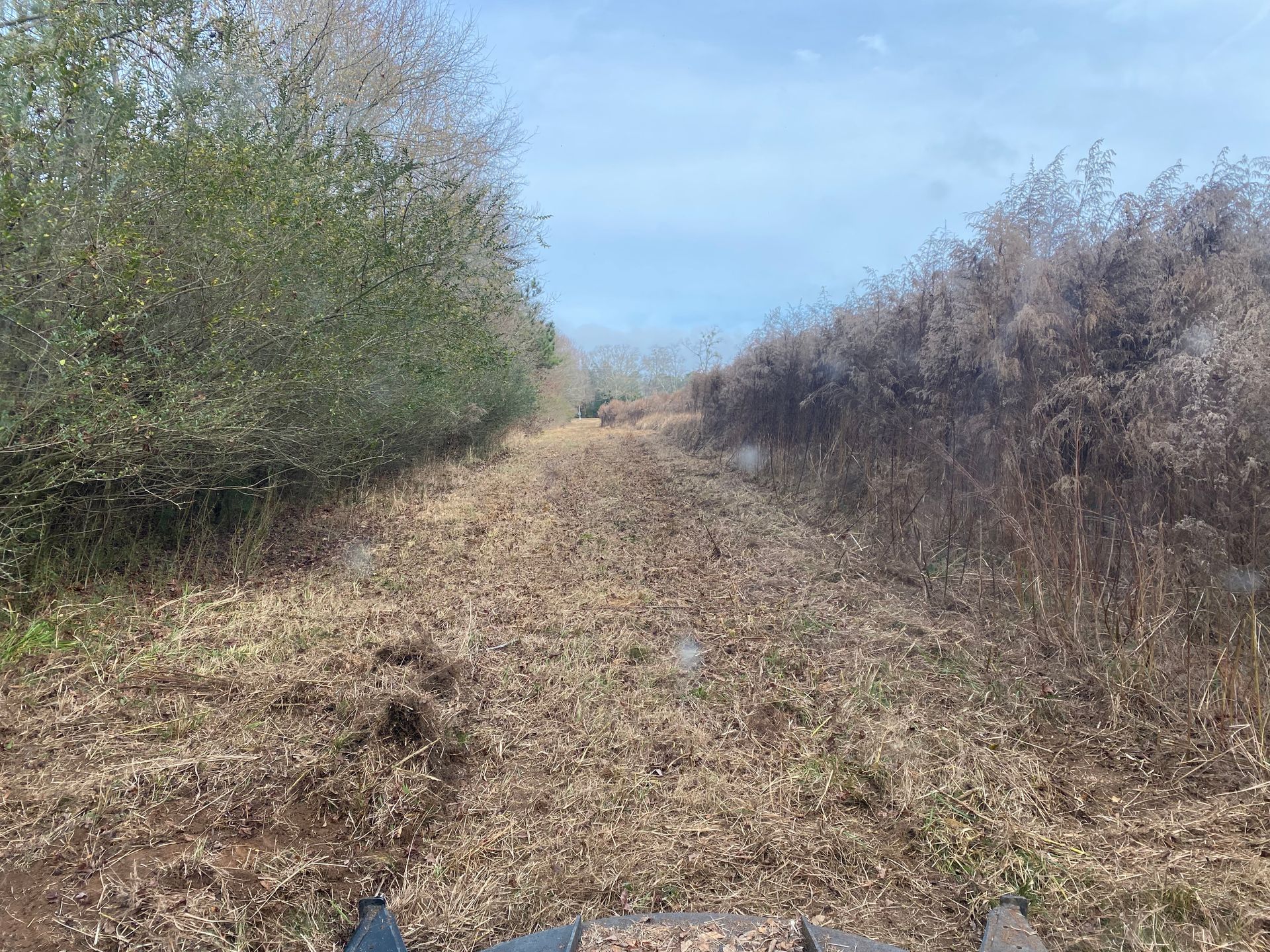 A person is riding a dirt bike down a dirt road.