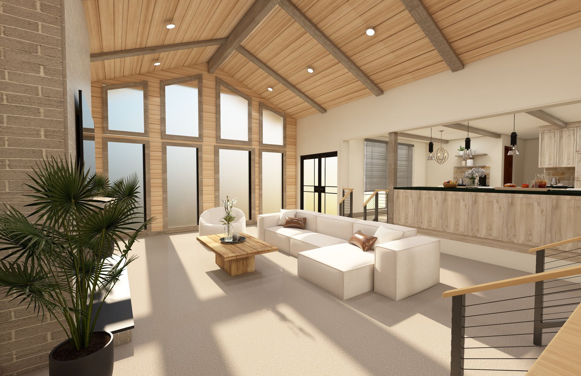 Broken Arrow Kitchen remodel Living room remodel rustic modern hickory cabinets maple beams & shiplap black granite