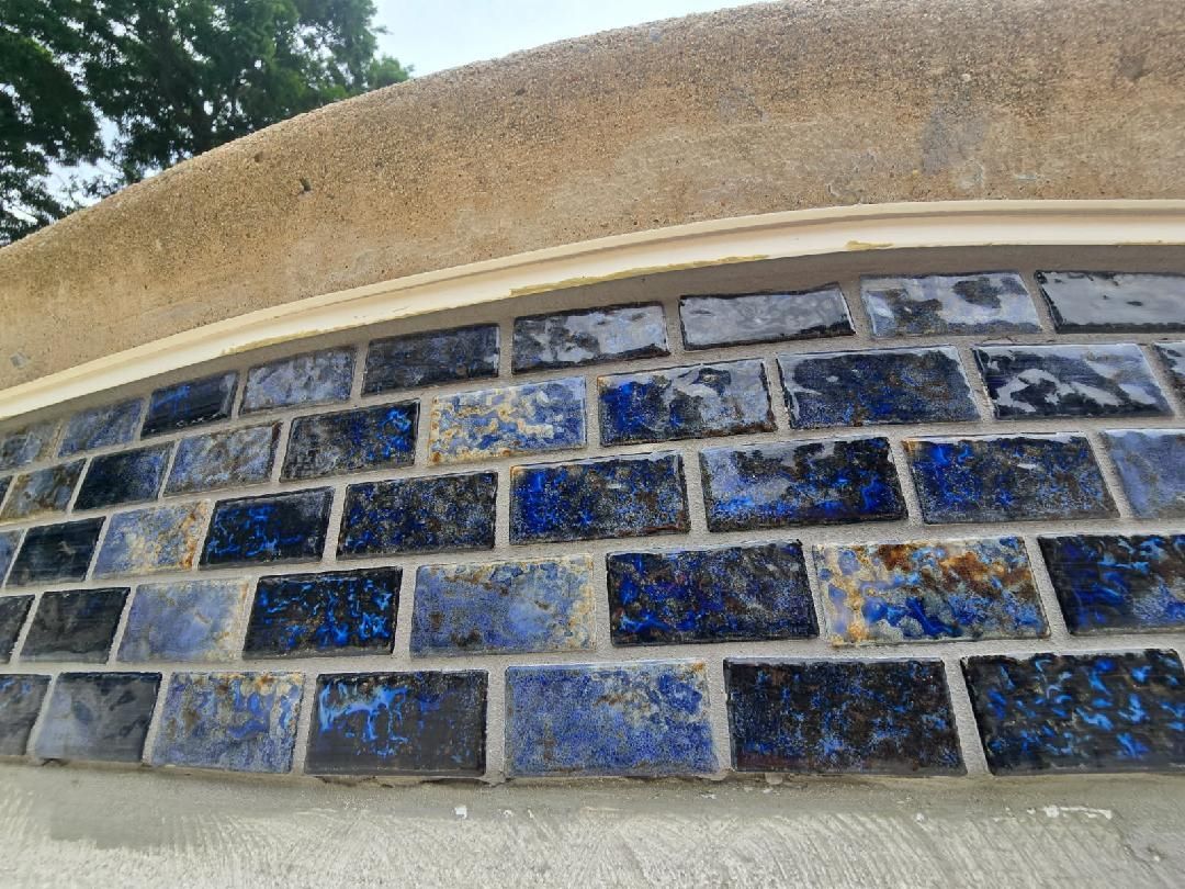 Broken Arrow Pool Remodel Replaster Retile with Marquis Magic in Azure Blue