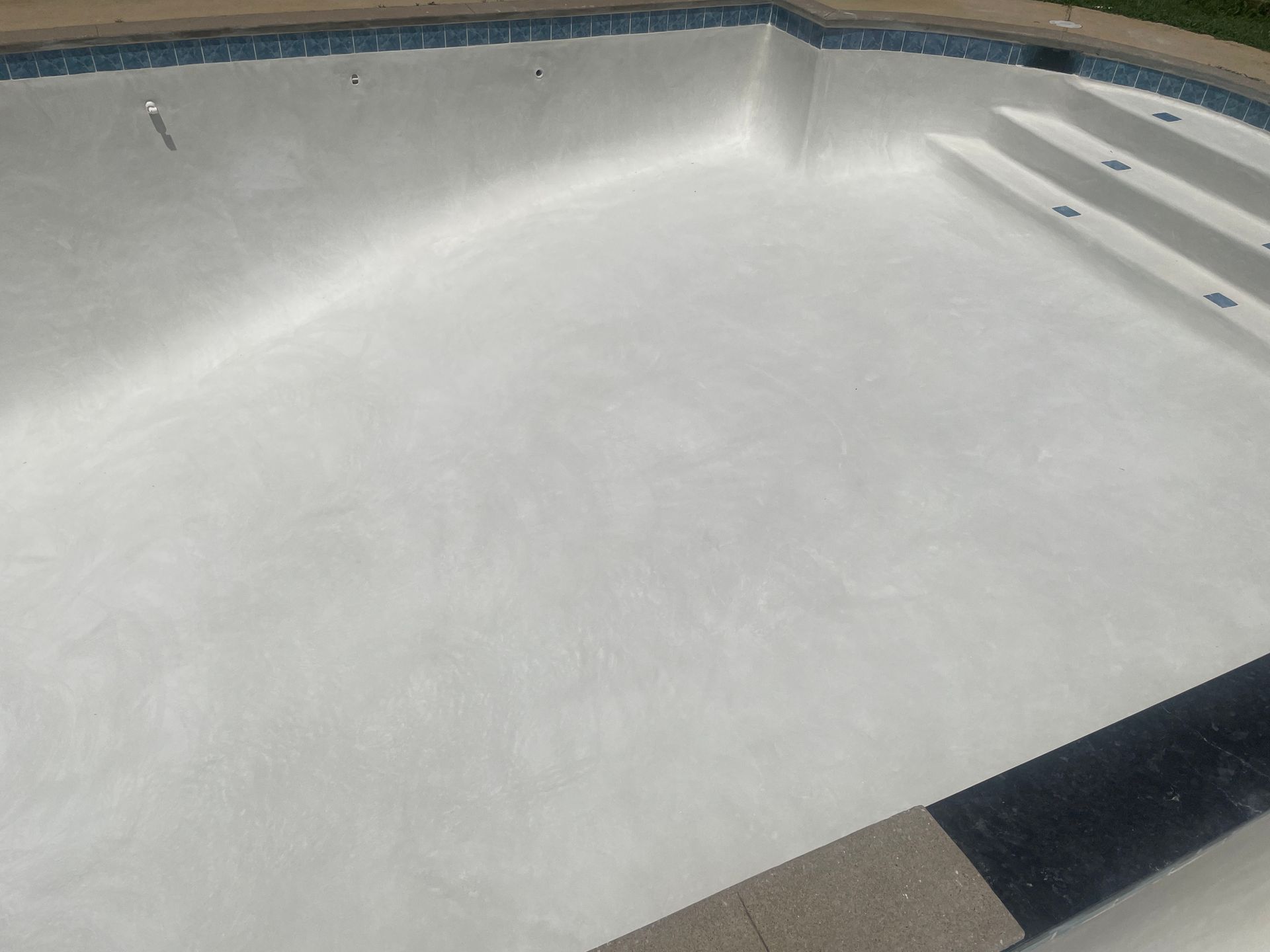 Tulsa Pool remodel pool replaster spa replaster tile repair with white plaster