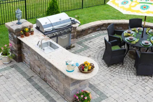 Custom outdoor kitchen installation in Ogden UT creating functional and stylish backyard cooking spaces