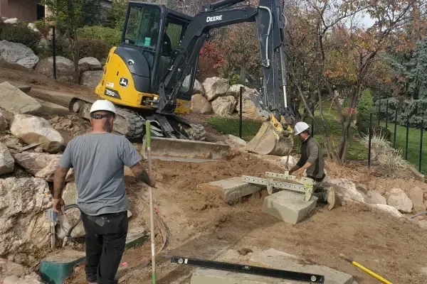 Retaining wall construction in Ogden UT providing soil support and improving landscape structure and stability