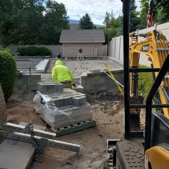 Stone retaining wall build in Ogden UT adding durability and visual appeal to outdoor landscapes