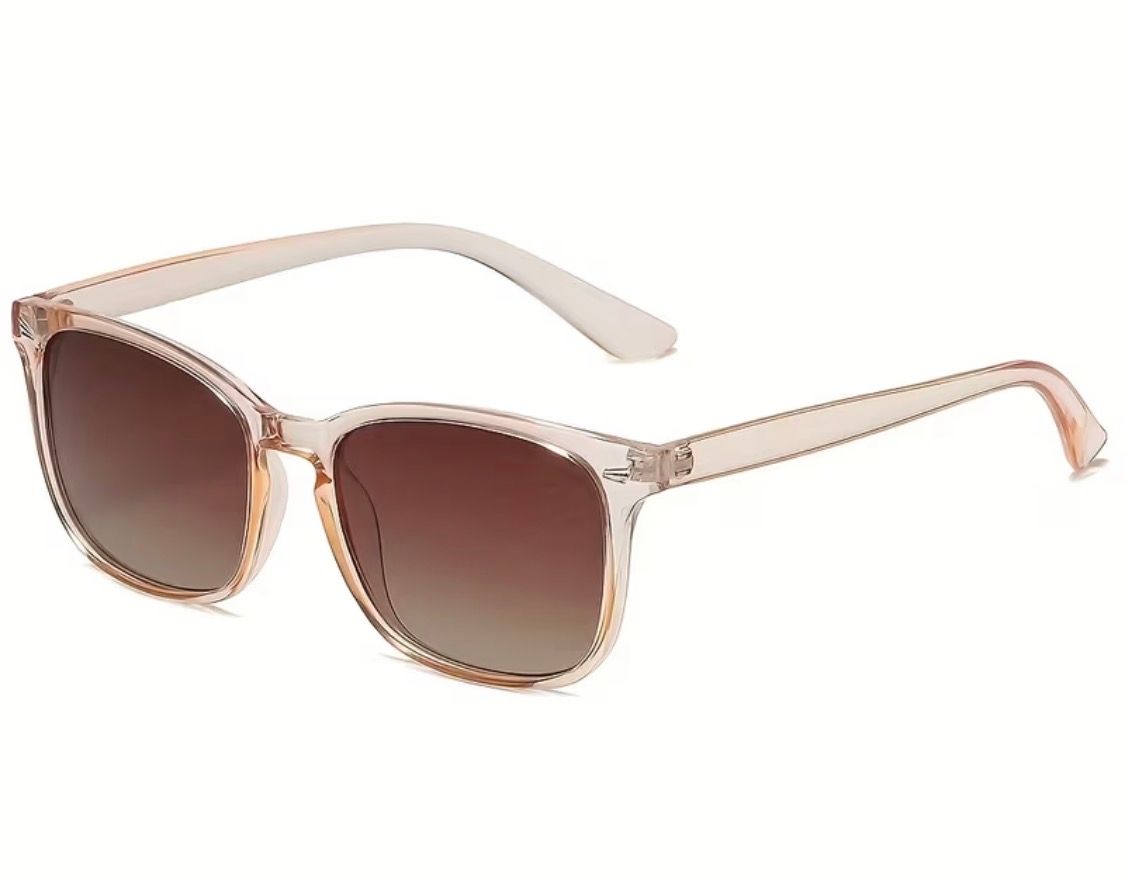 TRENDY TRANSPARENT BROWN SUNGLASSES