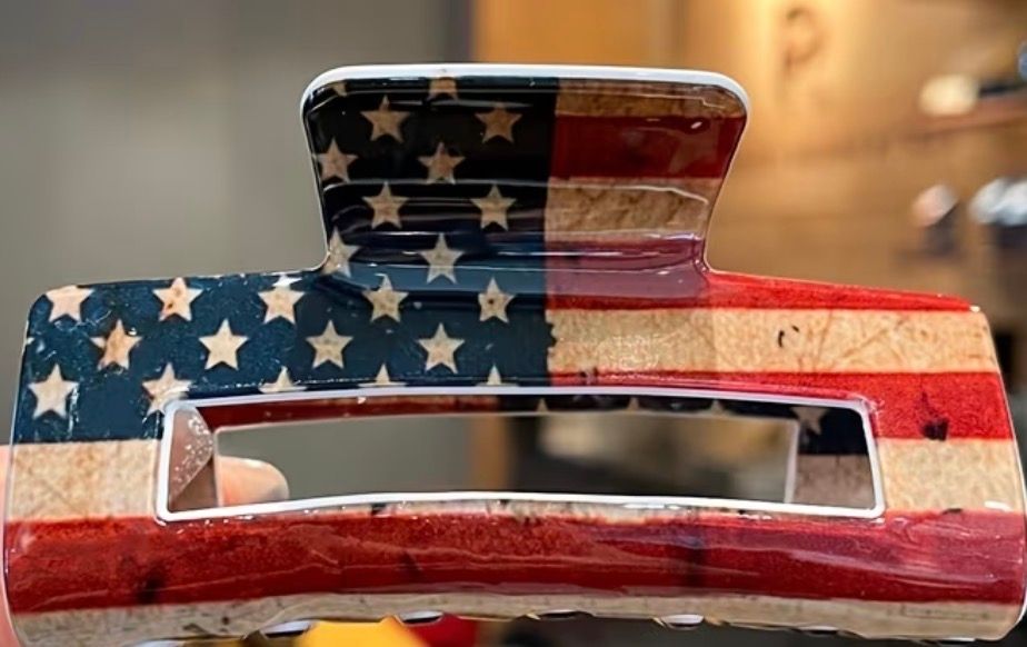 4TH OF JULY FLAG HAIR CLIP