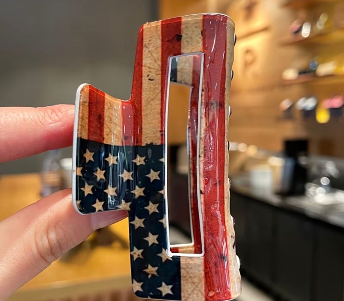4TH OF JULY FLAG HAIR CLIP