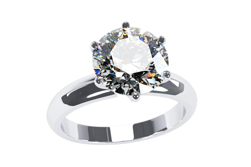 A yellow gold ring with a large diamond in the center A yellow gold ring with a large diamond in the center