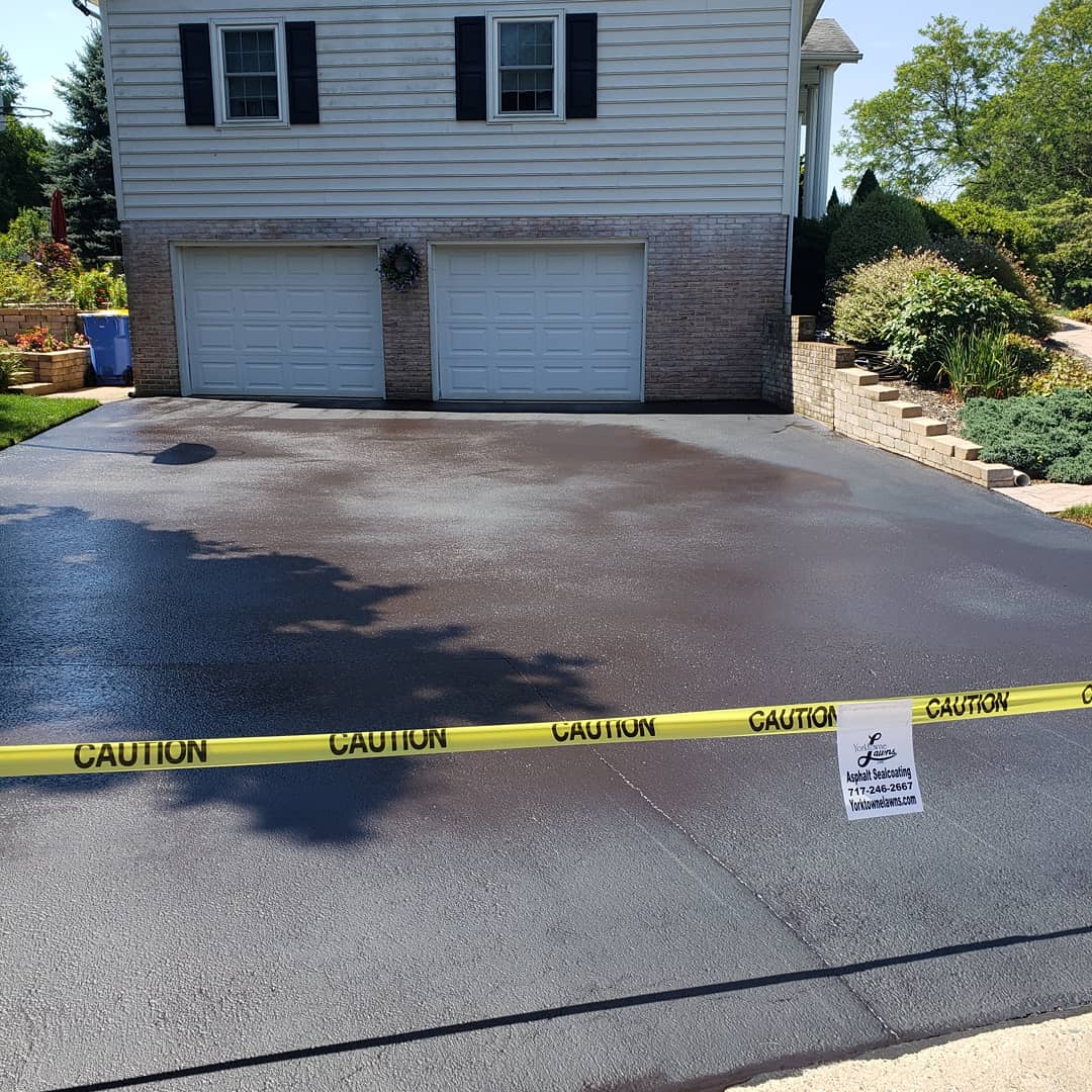 Newly Sealed Pavement — Windsor, PA — Yorktowne Lawns Inc.