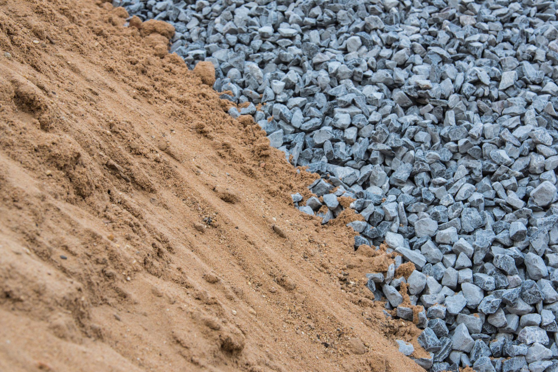 Rocks and sand pile — Pecks Mill, WV — Ferrell Excavating Co INC.