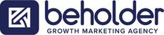 Beholder Growth Marketing Agency logo in navy blue on a light background