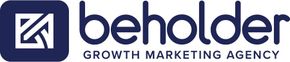 Beholder Growth Marketing Agency logo in navy blue on a light background