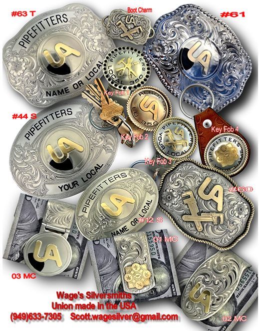 Pipefitters Buckles  - Silver Buckles