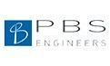 Logo for PBS Engineers, a blue square with a stylized 