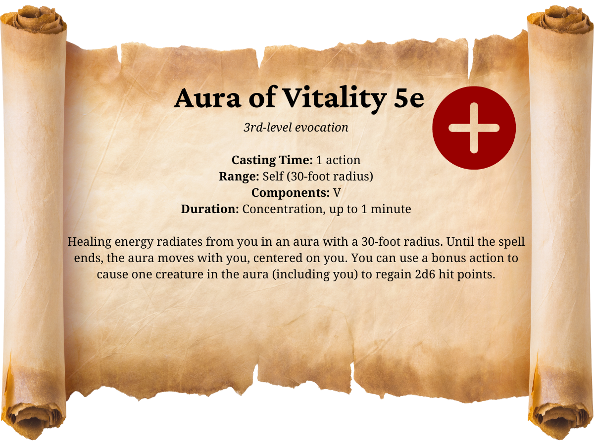 Aura of Vitality DnD Spell
