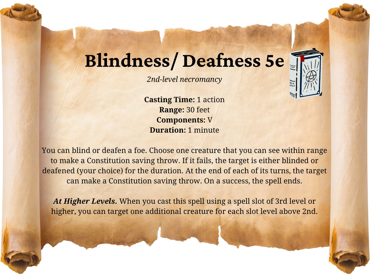 Blindness Deafness 5e