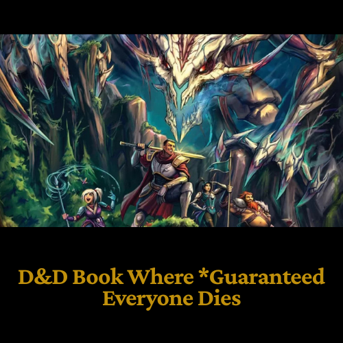 D&D book cover: adventurers face a huge monster with a snowy-white head. Emerald and blue hues create a forest scene.