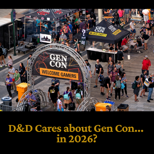 A high-angle shot of a crowded Gen Con event