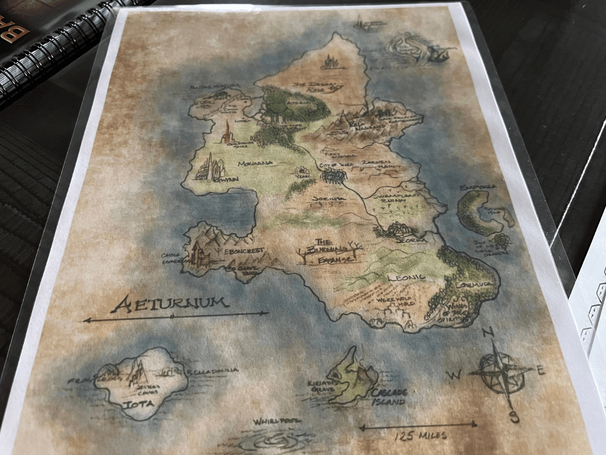 Eternity TTRPG campaign map