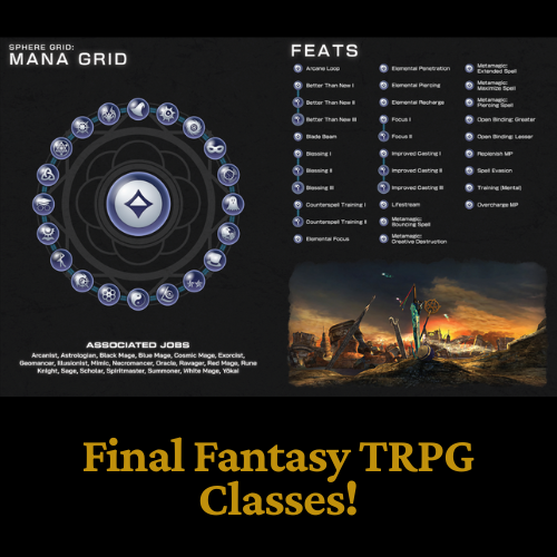 Final Fantasy TRPG layout: Mana grid graphic