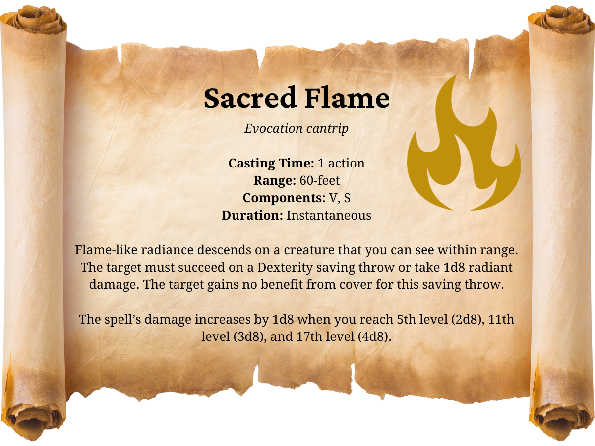 Sacred Flame 5e Spell Details