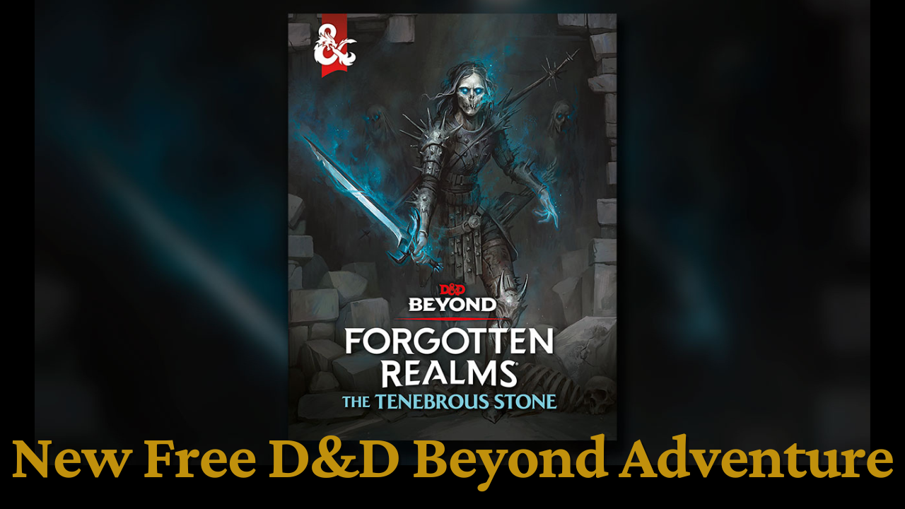 Cover art for a D&D adventure: a glowing spectral figure holds a sword with blue energy,