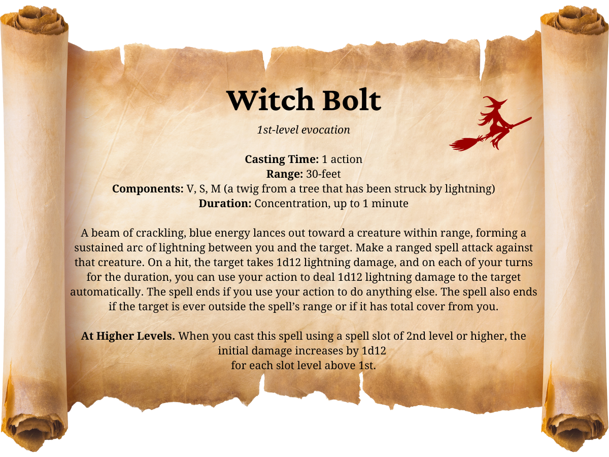 Witch Bolt 5e