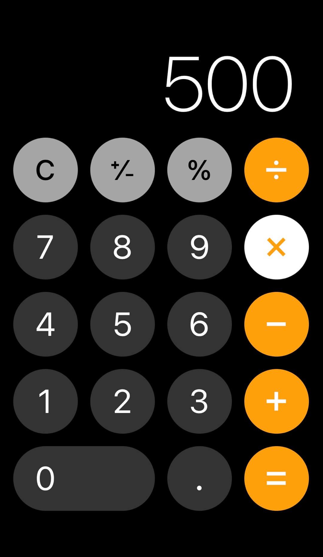 $500 on iPhone calculator for move expense.