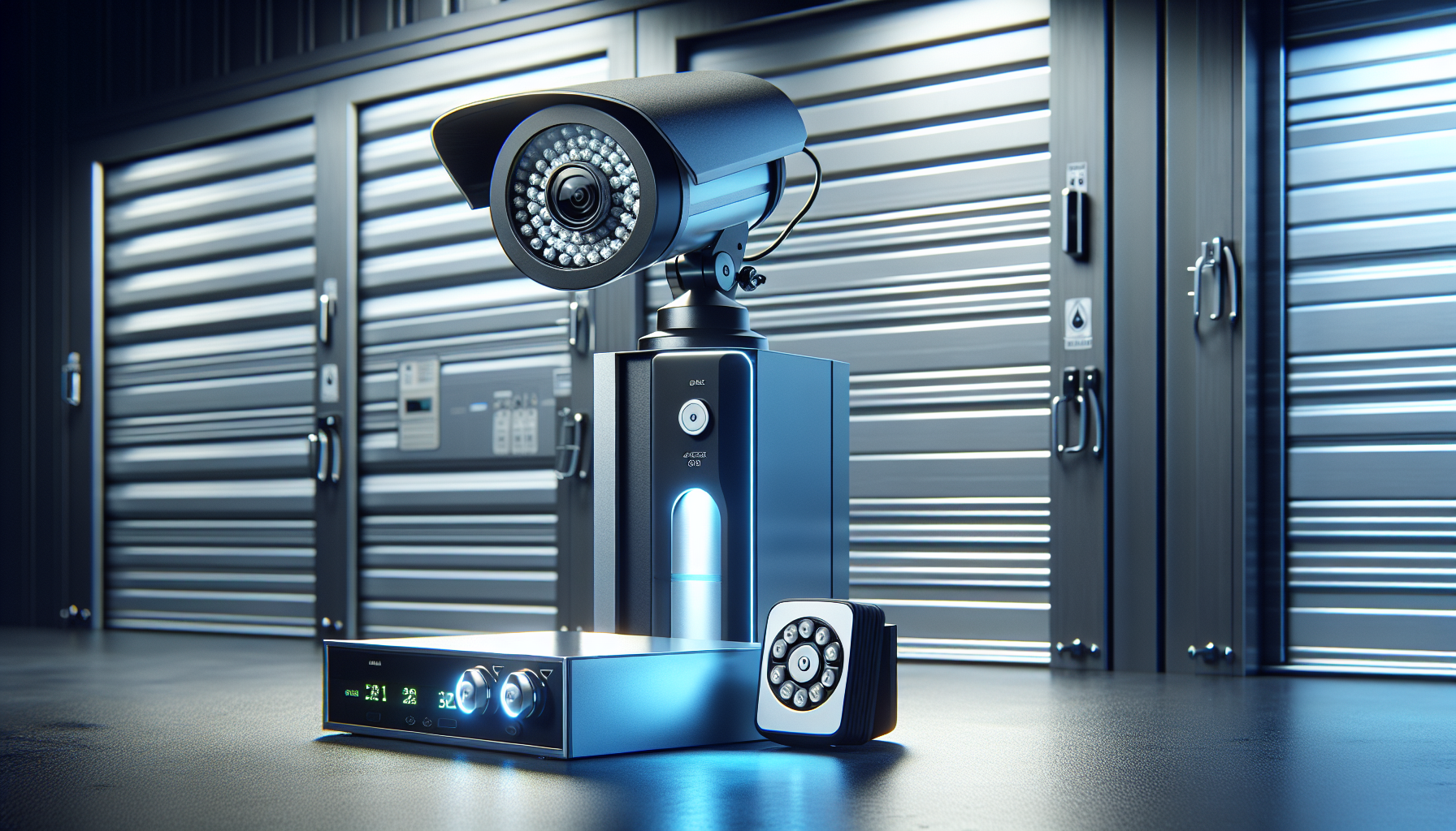 Security camera at storage facility 