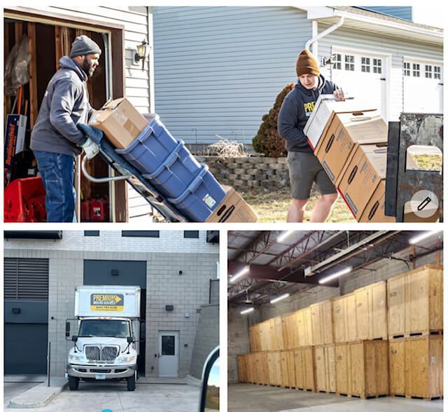 movers loading up truck for storage in Rochester, MN