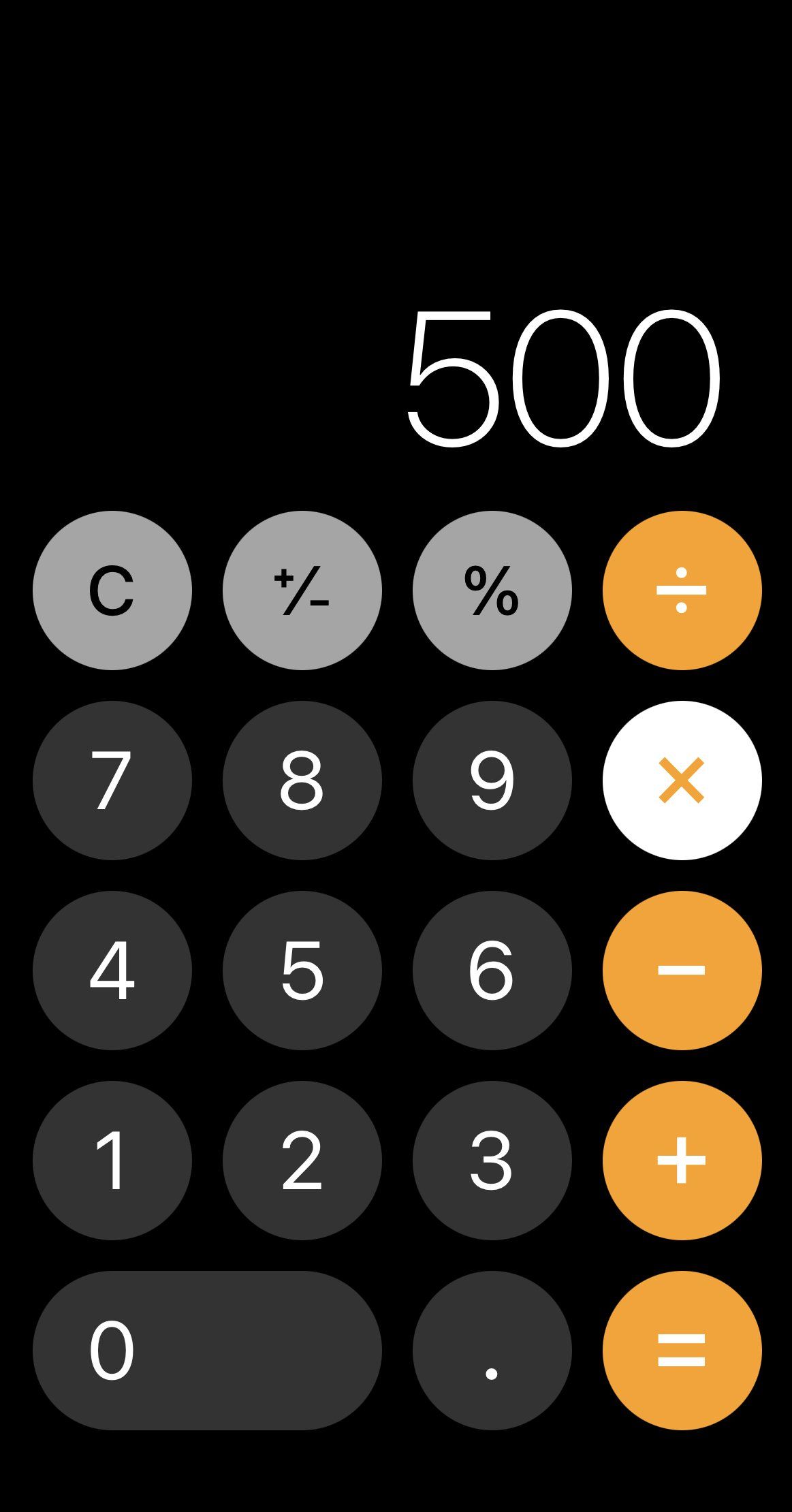 $500 on iPhone calculator for moving expenses.