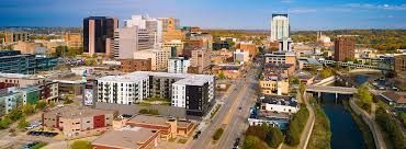 overhead photo of downtown Rochester, MN