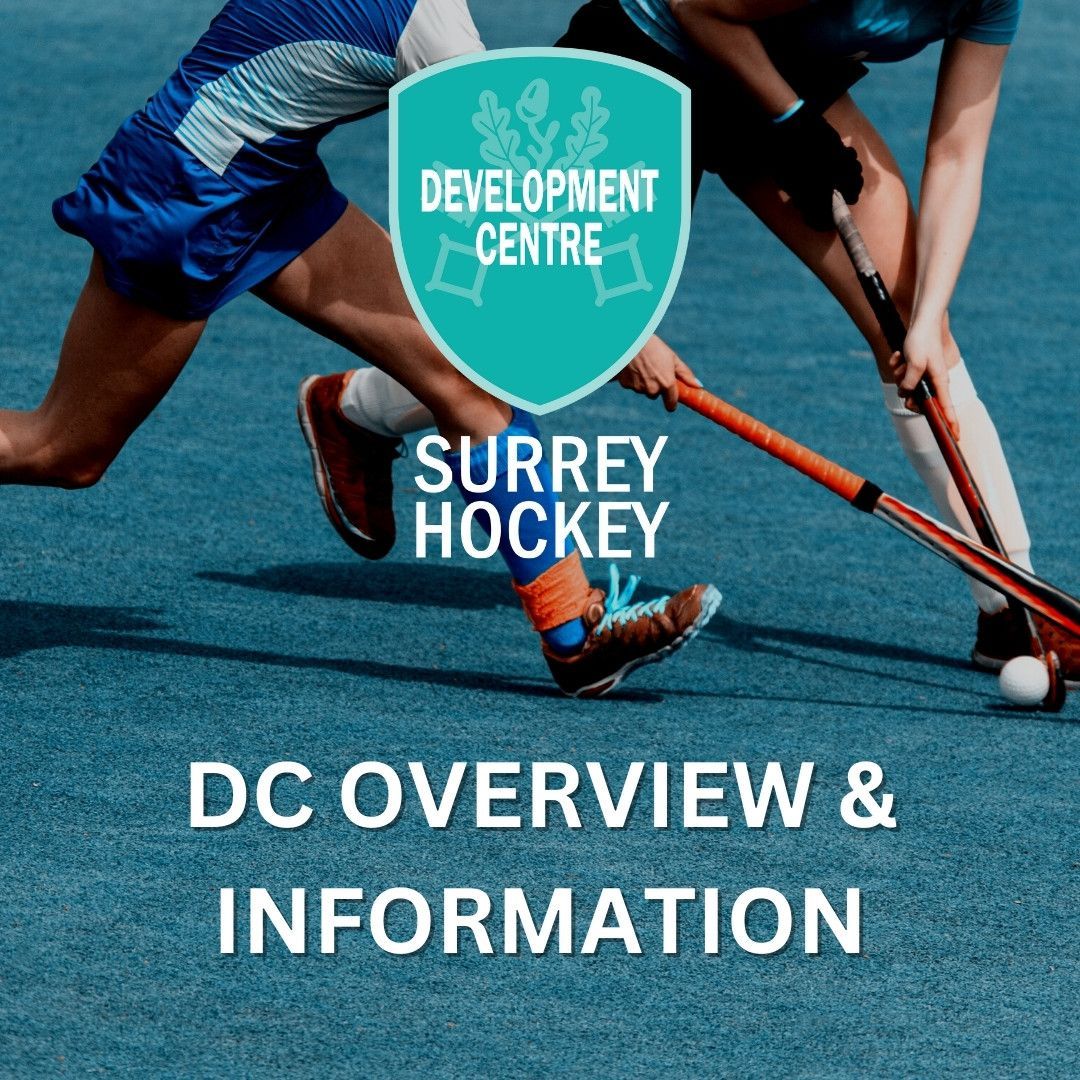A poster for the surrey hockey development centre