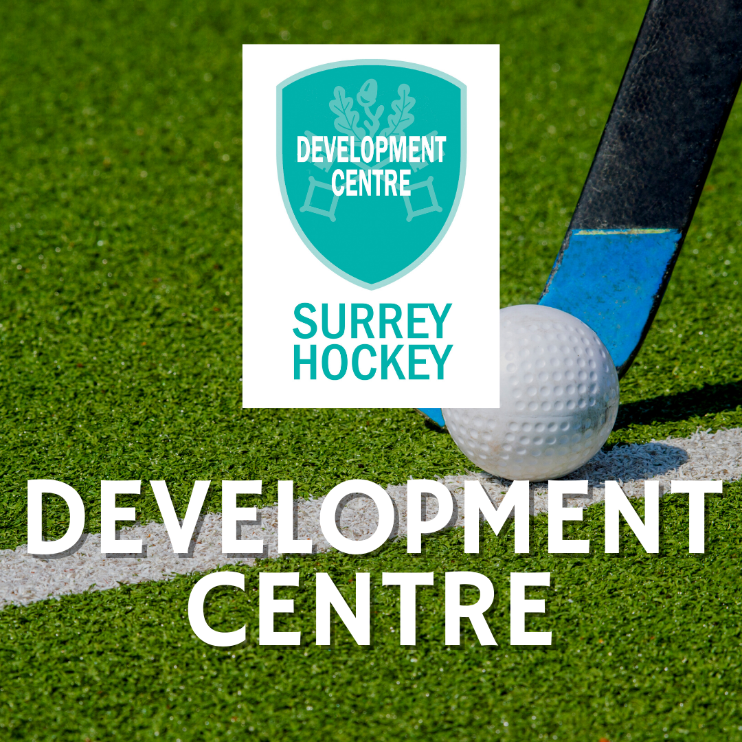 A logo for the surrey hockey development centre