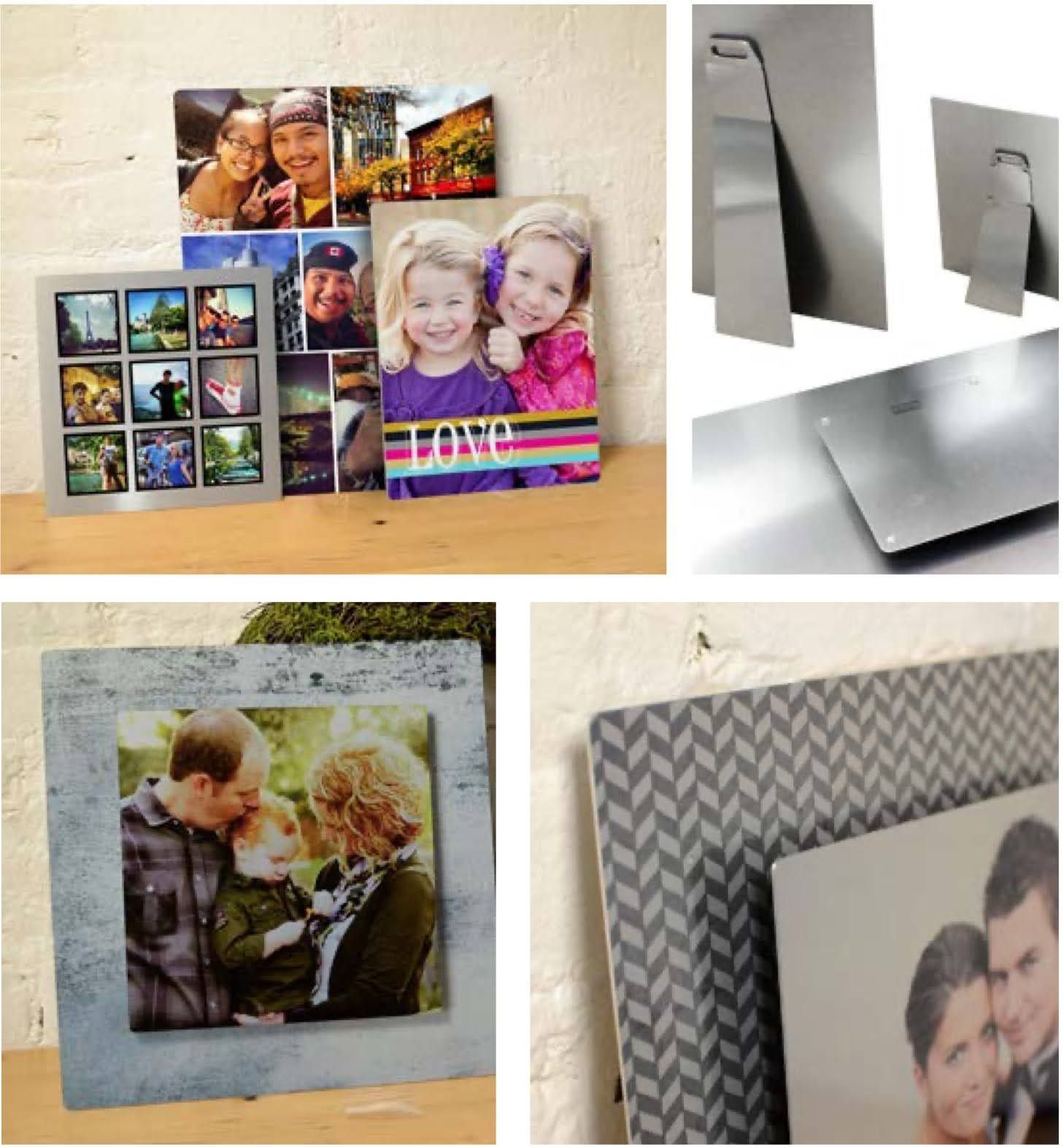 Hands holding a glossy photograph of a couple embracing, with a mountain backdrop and a cloudy sky.