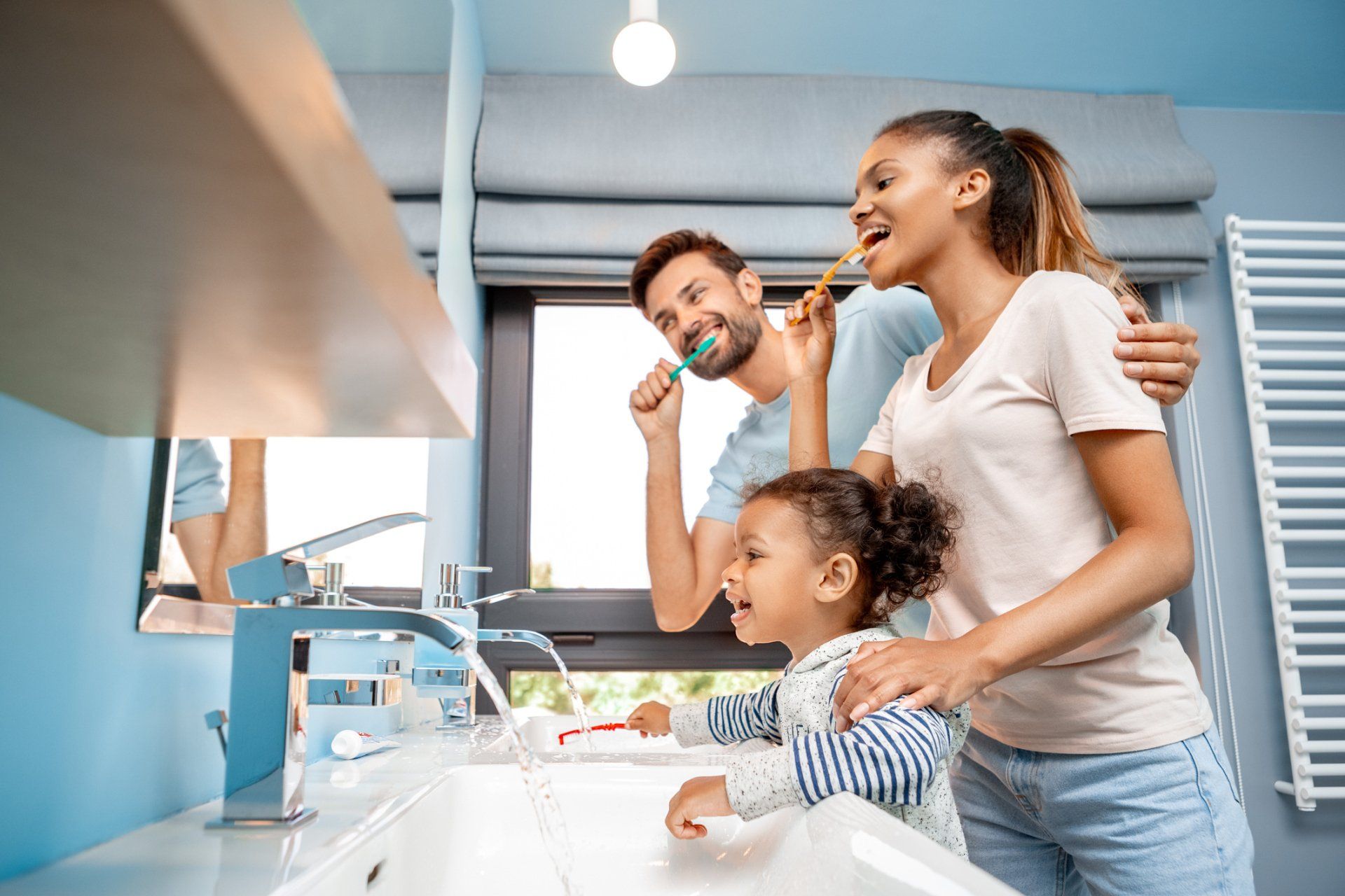 Examining Boy Wearing Braces — Palmdale, CA — Posada Dental Practice