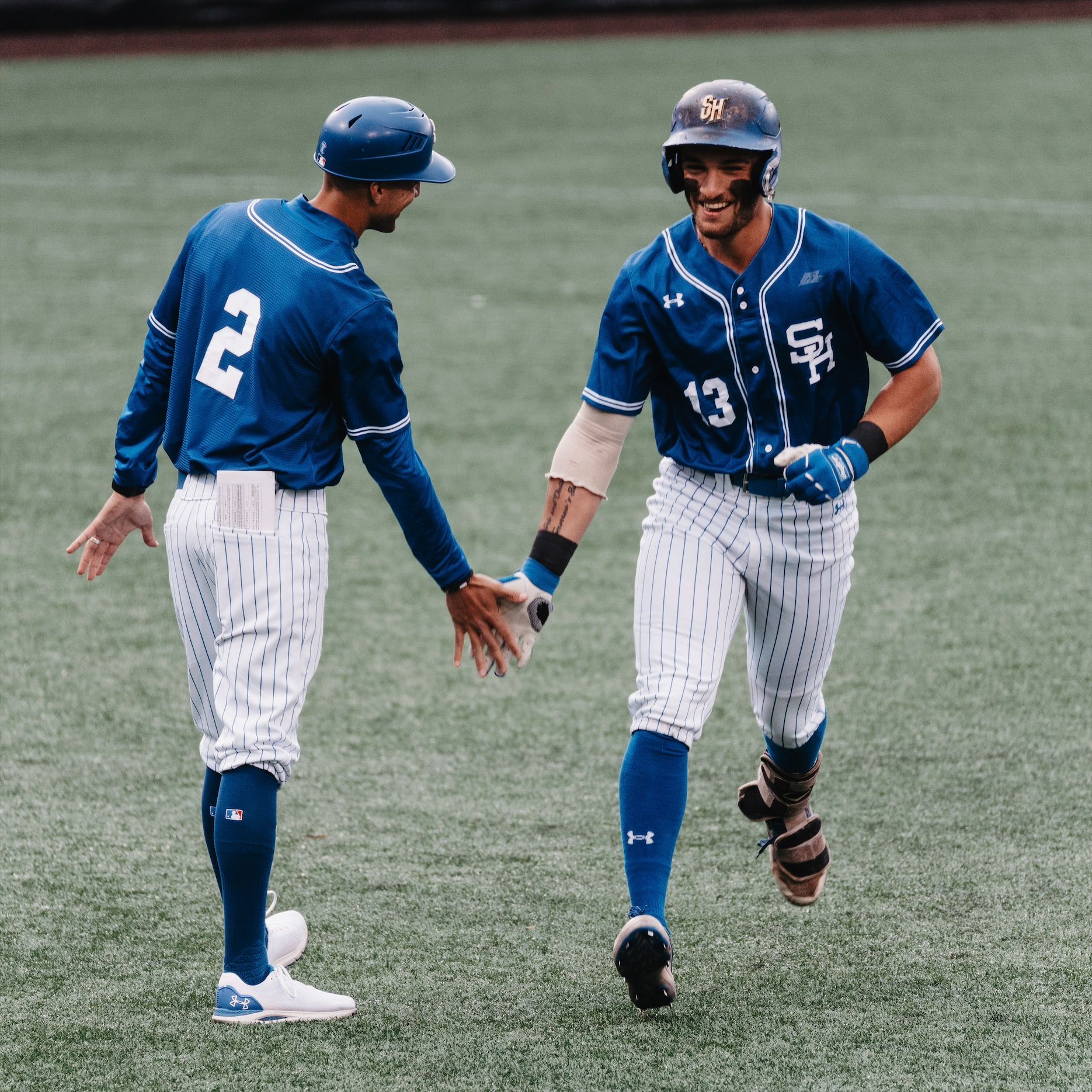 Coach and catcher.
