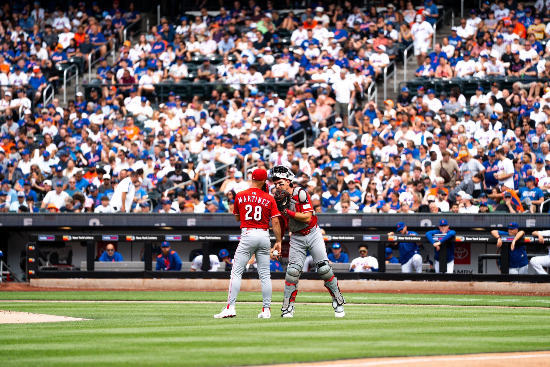 Pitcher and catcher.