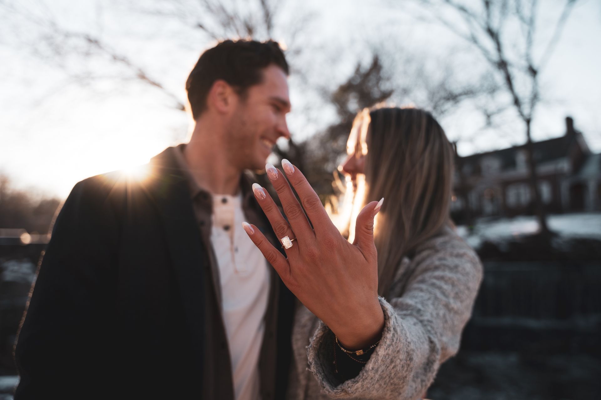 Ring and fiances.