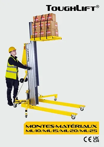 Couverture de la brochure ToughLift Material Lifts.